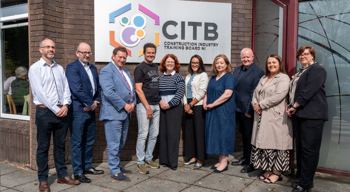 Picture of DfE Energy Group members at SERC  Professional Skills Centre